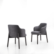 Chaise 163 - Abby - Chaise en bois avec assise confortable - Pacific Compagnie.