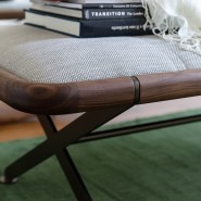 Banc 163 - Axxia - Banc en bois et métal avec pieds métalliques de la marque Porada - Pacific Compagnie.