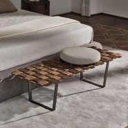 Banc 163 - Belt - Sleek, low-profile bench for entryways, made from wood and metal - Pacific Compagnie.