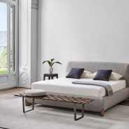 Banc 163 - Belt - Banc élégant en métal et bois avec structure robuste pour salle à manger - Pacific Compagnie.