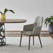 Chaise 163 - Connie - Wooden chair with curved back - Pacific Compagnie.