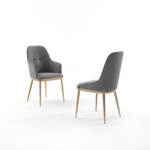 Chaise 163 - Connie - Chaise en bois pour salle à manger - Pacific Compagnie.