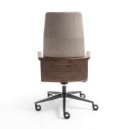 Fauteuil 163 - Cuna - Ergonomic armchair with wood and metal frame - Pacific Compagnie.