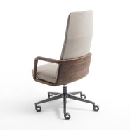 Fauteuil 163 - Cuna - Luxury wooden armchair with metal details - Pacific Compagnie.