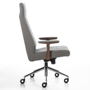 Chaise 163 - Elis - Chaise design en métal et bois pour salle à manger - Pacific Compagnie.