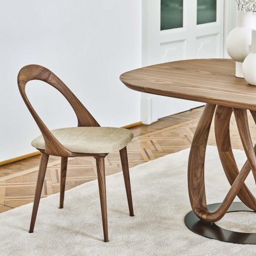 Chaise 163 - Ester - Chaise en bois esthétique avec structure en bois massif, idéale pour une décoration intérieure élégante - P