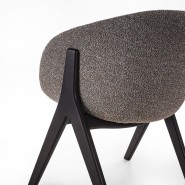 Chaise 163 - Lambda - Wooden chair with lambda design - Pacific Compagnie.