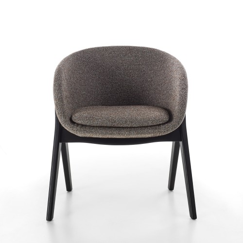 Chaise 163 - Lambda - Porada wooden chair with sleek lambda shape - Pacific Compagnie.
