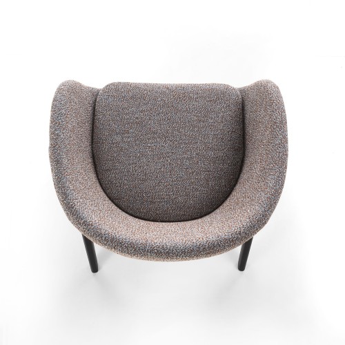 Chaise 163 - Lambda - Ergonomic wood chair with lambda-style armrest - Pacific Compagnie.