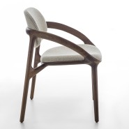 Chaise 163 - Molly - Wood material chair with dimensions W 59 x D 59 x H 77 cm - Pacific Compagnie.