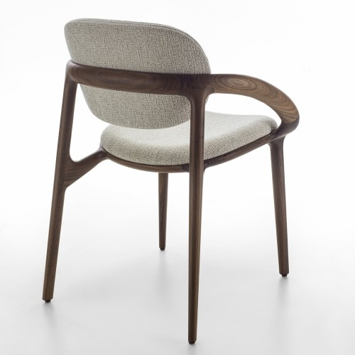 Chaise 163 - Molly - Porada brand wooden chair in brown color - Pacific Compagnie.