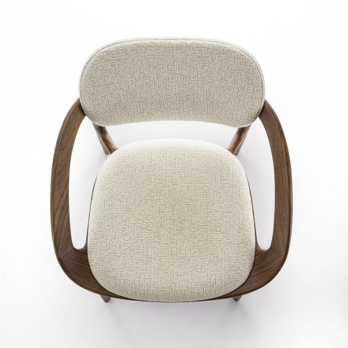 Chaise 163 - Molly - Luxury wood chair for home decor, 59cm deep - Pacific Compagnie.