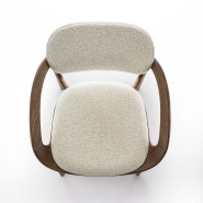 Chaise 163 - Molly - Luxury wood chair for home decor, 59cm deep - Pacific Compagnie.
