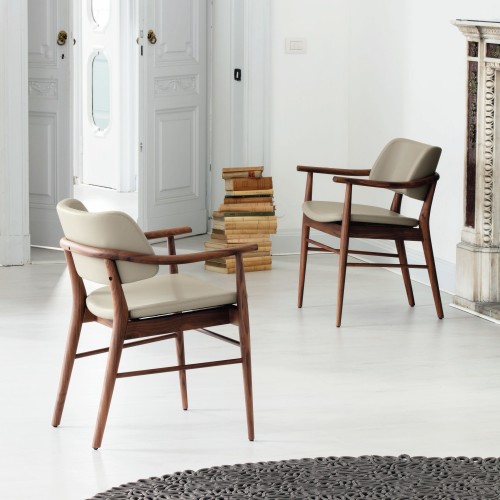 Chaise 163 - Nissa - Chaise en bois avec pieds en bois massif - Pacific Compagnie.