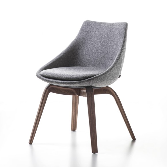 Chaise 163 - Penelope - Chaise en bois avec lignes épurées et minimalistes - Pacific Compagnie.