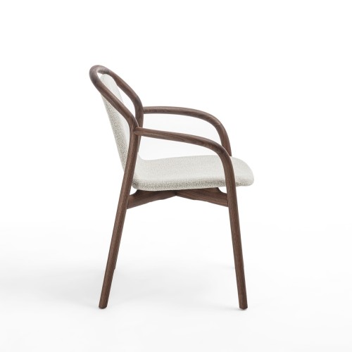 Chaise 163 - Petra - Wooden chair with comfortable seating and wood frame - Pacific Compagnie.
