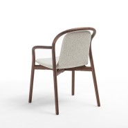 Chaise 163 - Petra - Classic wood chair with simple lines and wood material - Pacific Compagnie.