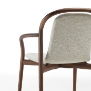 Chaise 163 - Petra - Luxury wooden chair with high back and wood construction - Pacific Compagnie.