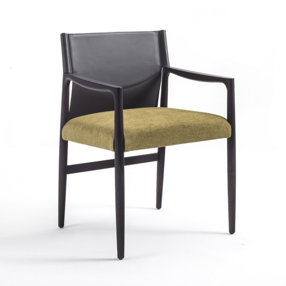 Chaise 163 - Sveva - Comfortable wooden chair with natural finish - Pacific Compagnie.