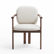 Chaise 163 - Teti - Wooden chair with sleek design - Pacific Compagnie.