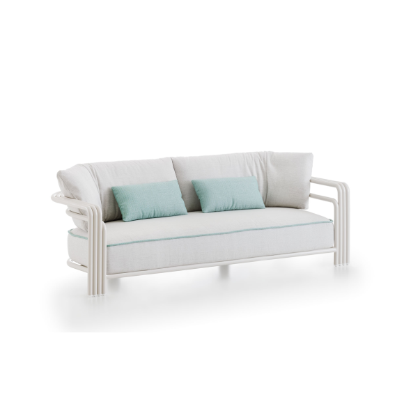 Canapé 150 - Capri - Elegant garden lounge with metal frame and sand color - Pacific Compagnie.