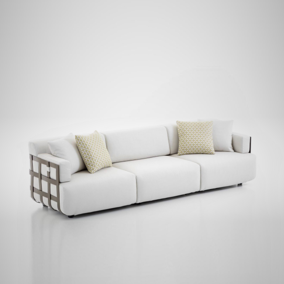 Canapé 150 - Dafne - Luxury outdoor sofa in bronze aluminum finish - Pacific Compagnie.