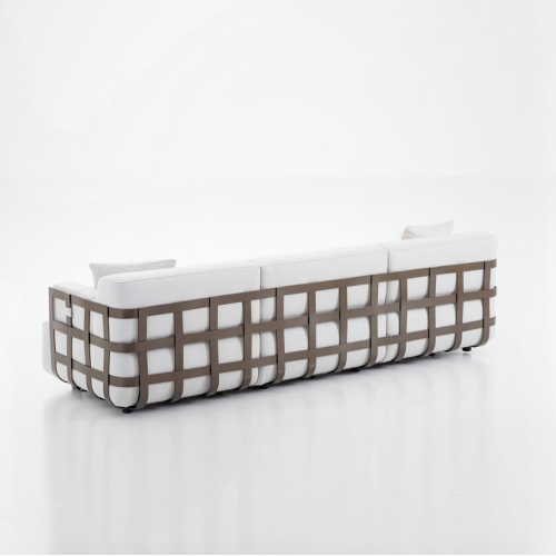 Canapé 150 - Dafne - Luxury outdoor sofa in bronze aluminum finish - Pacific Compagnie.