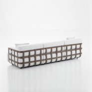 Canapé 150 - Dafne - Luxury outdoor sofa in bronze aluminum finish - Pacific Compagnie.