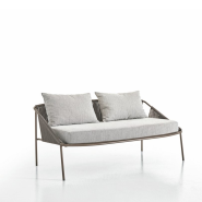 Canapé 150 - Demetra - Luxury outdoor sofa in bronze metal finish, perfect for garden lounging - Pacific Compagnie.