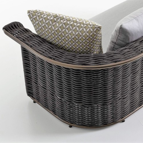Canapé 150 - Marina 180 - Meuble de jardin en métal finition dorée avec dimensions 180x80 - Pacific Compagnie.