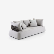 Canapé 150 - Melody - Grey and sand outdoor sofa with green accents - Pacific Compagnie.