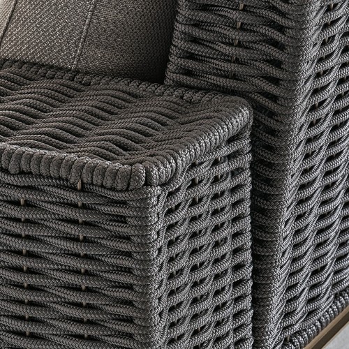 Canapé 150 - Memphis - Luxury bronze aluminum outdoor sofa in green - Pacific Compagnie.