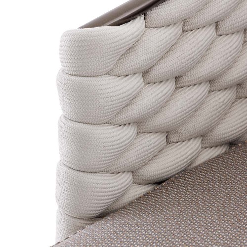 Chaise 150 - Afrodite - Luxury outdoor chair in bronze metal and beige rope, perfect for patio relaxation - Pacific Compagnie.