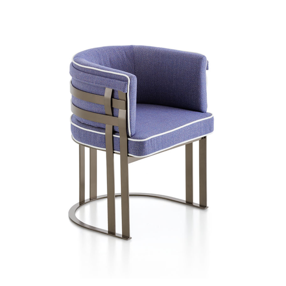 Chaise 150 - Arena | Chaise extérieure en métal bronze avec dimensions généreuses - Pacific Compagnie.