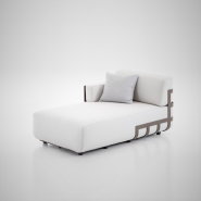 Canapé 150 - Dafne - Luxury outdoor sofa in bronze aluminum finish - Pacific Compagnie.