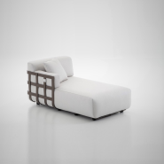 Canapé 150 - Dafne - Bronze aluminum garden lounge with modern design - Pacific Compagnie.