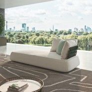 Chaise longue 150 - Melody | Chaise longue de luxe en métal doré - Pacific Compagnie.