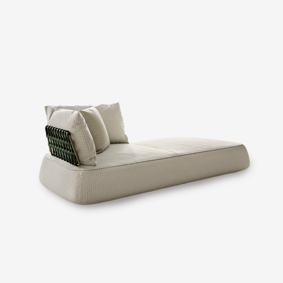 Chaise longue 150 - Melody | Chaise longue 150- Melody en bleu et gris, parfait pour le jardin - Pacific Compagnie.