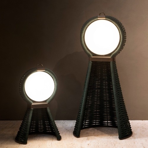 Éclairage 150 - Eos - Luminaires extérieur de luxe en métal bronze avec corde grise - Pacific Compagnie.