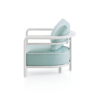 Fauteuil 150 - Capri | Fauteuil de jardin de luxe en métal sable avec haute qualité - Pacific Compagnie.