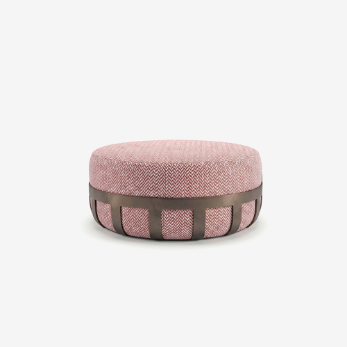 Pouf 150 - Dafne - Luxury outdoor pouf with bronze aluminum finish - Pacific Compagnie.