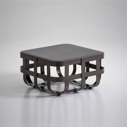 Table basse 150 - Dafne - Table basse de luxe en aluminium bronze extérieur - Pacific Compagnie.