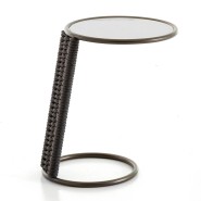 Table d'appoint 150 - Sun - Table d'extérieur en laiton brossé, finition métal bronze, parfait pour un décor de jardin luxueux -