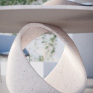 Table de repas 150 - Otello - Luxury marble outdoor dining table with metal frame - Pacific Compagnie.