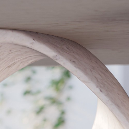 Table de repas 150 - Otello - Round marble and metal luxury outdoor table for garden dining - Pacific Compagnie.