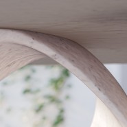 Table de repas 150 - Otello - Round marble and metal luxury outdoor table for garden dining - Pacific Compagnie.