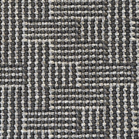 Tapis 150 - Juno Grey - Tapis extérieur gris et sable de luxe en tissu - Pacific Compagnie.