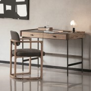 Coiffeuse 163 - Dafto - Coiffeuse en bois et métal de la marque Porada - Pacific Compagnie.