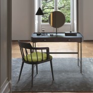 Coiffeuse 163 - Dafto - Modern metal and wood dressing table with storage - Pacific Compagnie.
