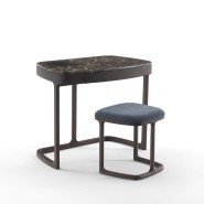 Coiffeuse 163 - Maskara - Luxury wood and marble dressing table - Pacific Compagnie.
